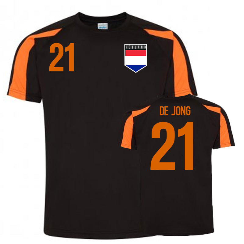 Frenkie De Jong Holland Sports Training Jersey (Black)_0