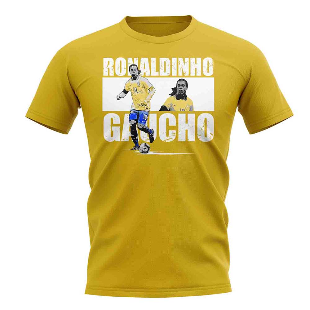 Ronaldinho Player Collage T-Shirt (Yellow)_0