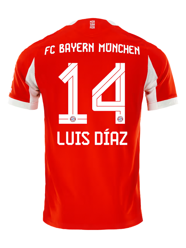 Bayern Munich 2025/26 LUIS DIAZ 14 Home Jersey