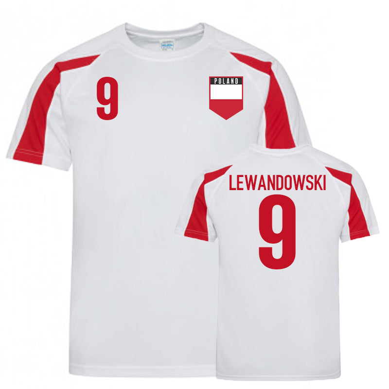 Poland Sports Training Jerseys (Lewandowski 9)_0