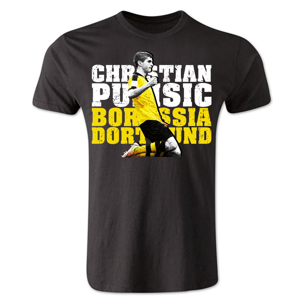 Christian Pulisic Borussia Dortmund Player T-Shirt (Black) - Kids_0