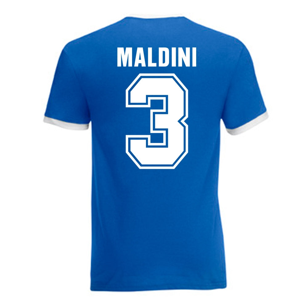 Paolo Maldini Italy Ringer Tee (blue)_0