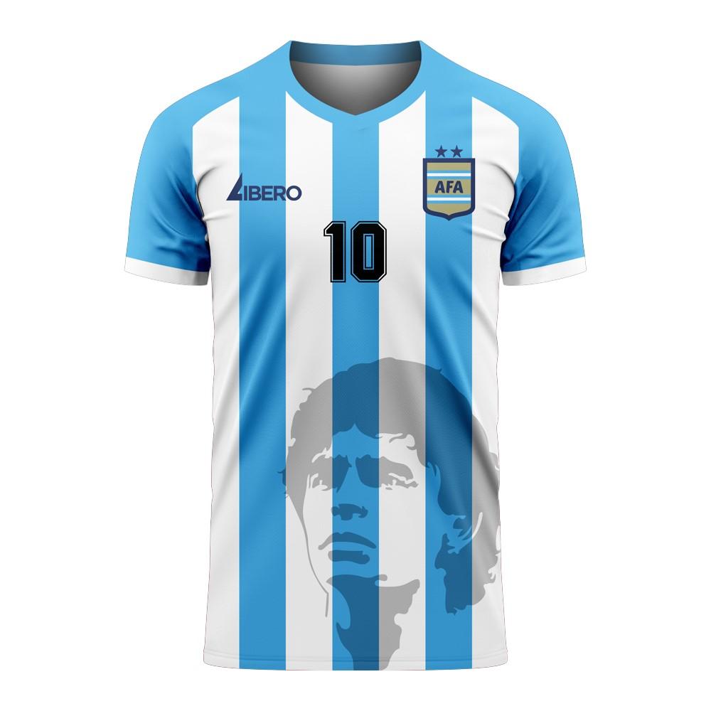 Diego Maradona Argentina Silhouette Concept Shirt - Kids (Long Sleeve)_0