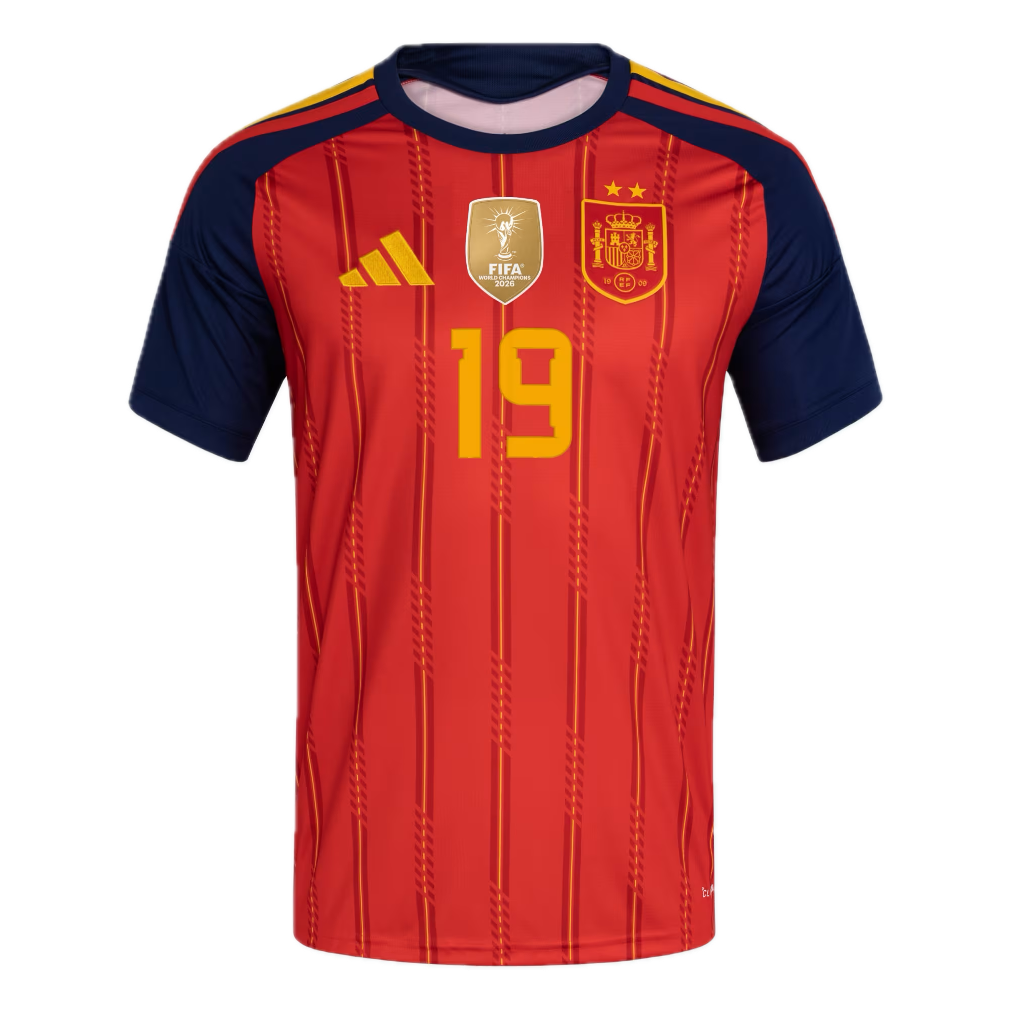 Spain 2026 LAMINE YAMAL #19 2 stars World cup winner Home Jersey