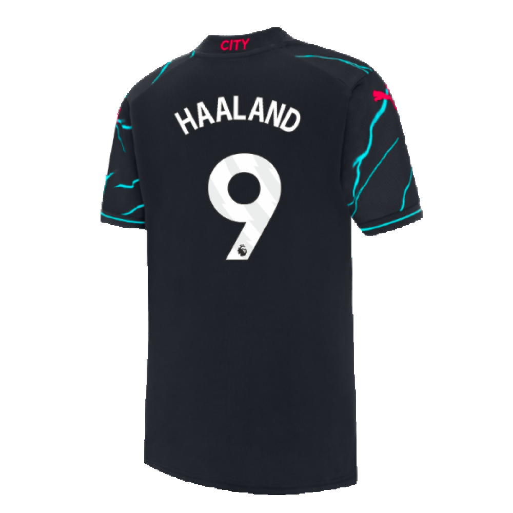 2023-2024 Man City Third Shirt (Kids) (HAALAND 9)_2