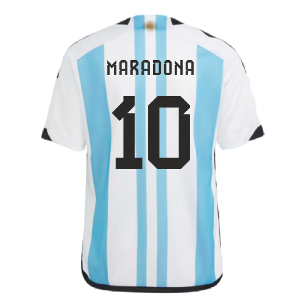 Argentina 2022 World Cup Winners Home Shirt - Kids (MARADONA 10)_2