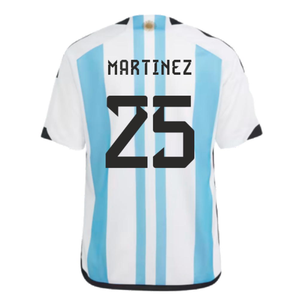 Argentina 2022 World Cup Winners Home Shirt - Kids (MARTINEZ 25)_2