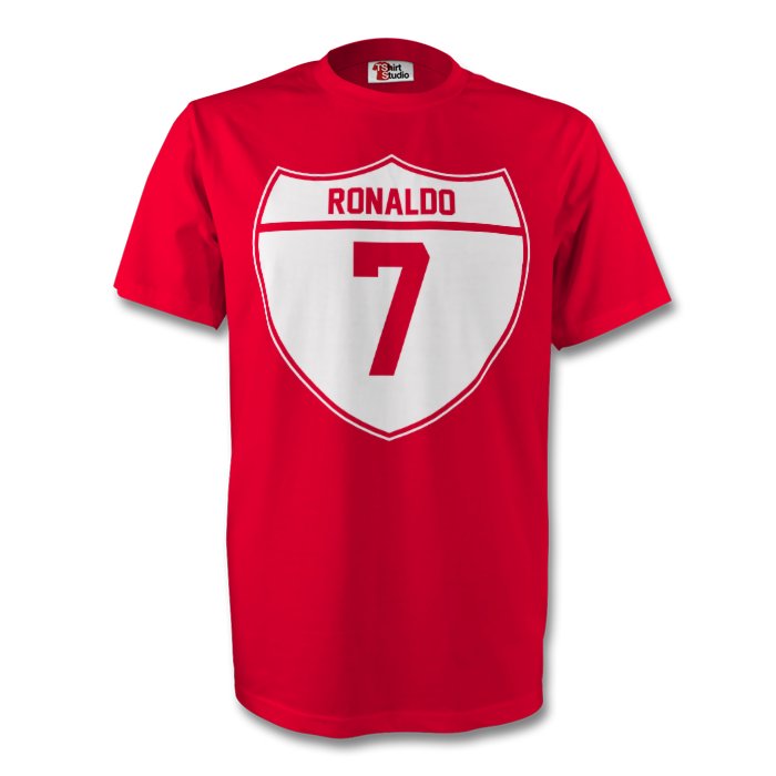 Cristiano Ronaldo Man Utd Crest Tee (red)_0