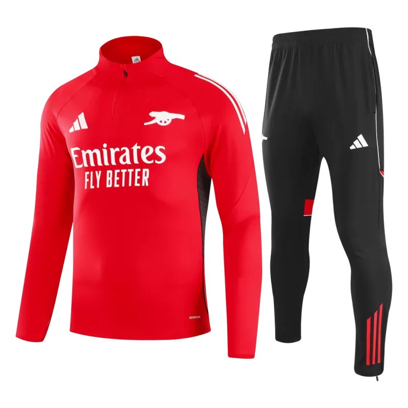 Arsenal 2025/26 1/4 Zip Tracksuit - Red
