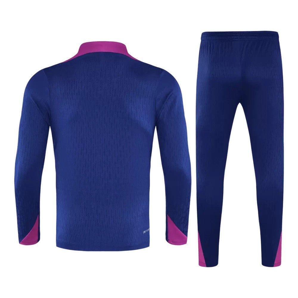 Barcelona 2025/26 1/4 Zip Tracksuit - Navy