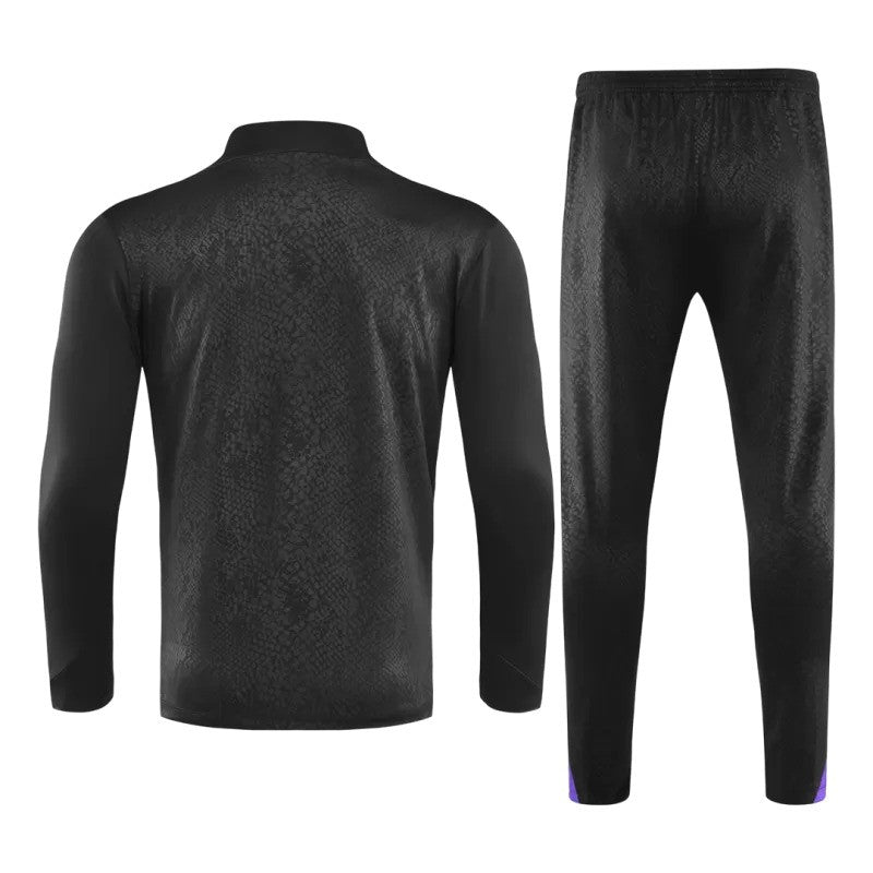 Barcelona 2025/26 1/4 Zip Tracksuit - Black