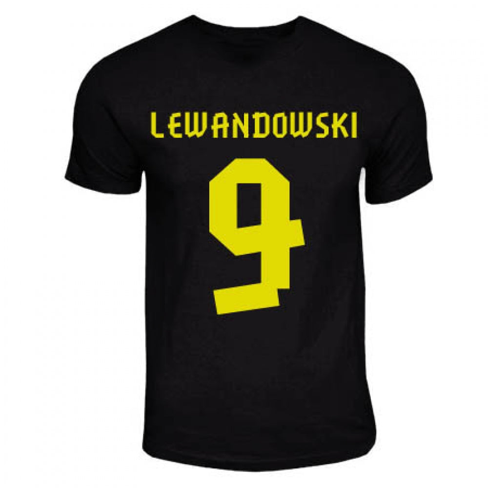Robert Lewandowski Dortmund Away Hero T-shirt (black)_0