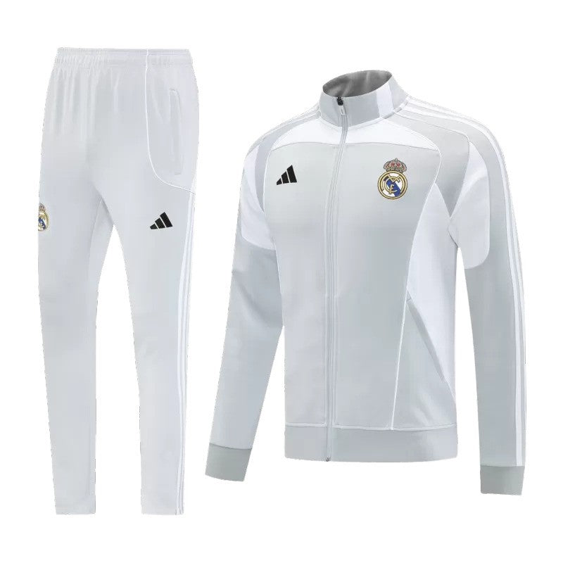 Real Madrid 2025/26 Jacket Tracksuit - Grey