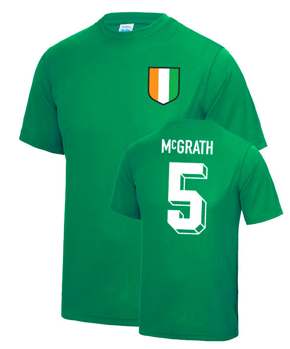 Paul McGrath Ireland World Cup Football T Shirt_0