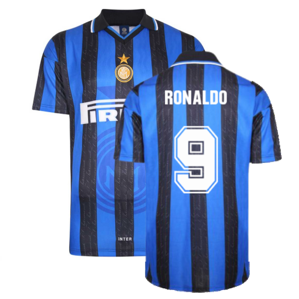 1998 Inter Milan Score Draw Home Shirt (RONALDO 9)_0