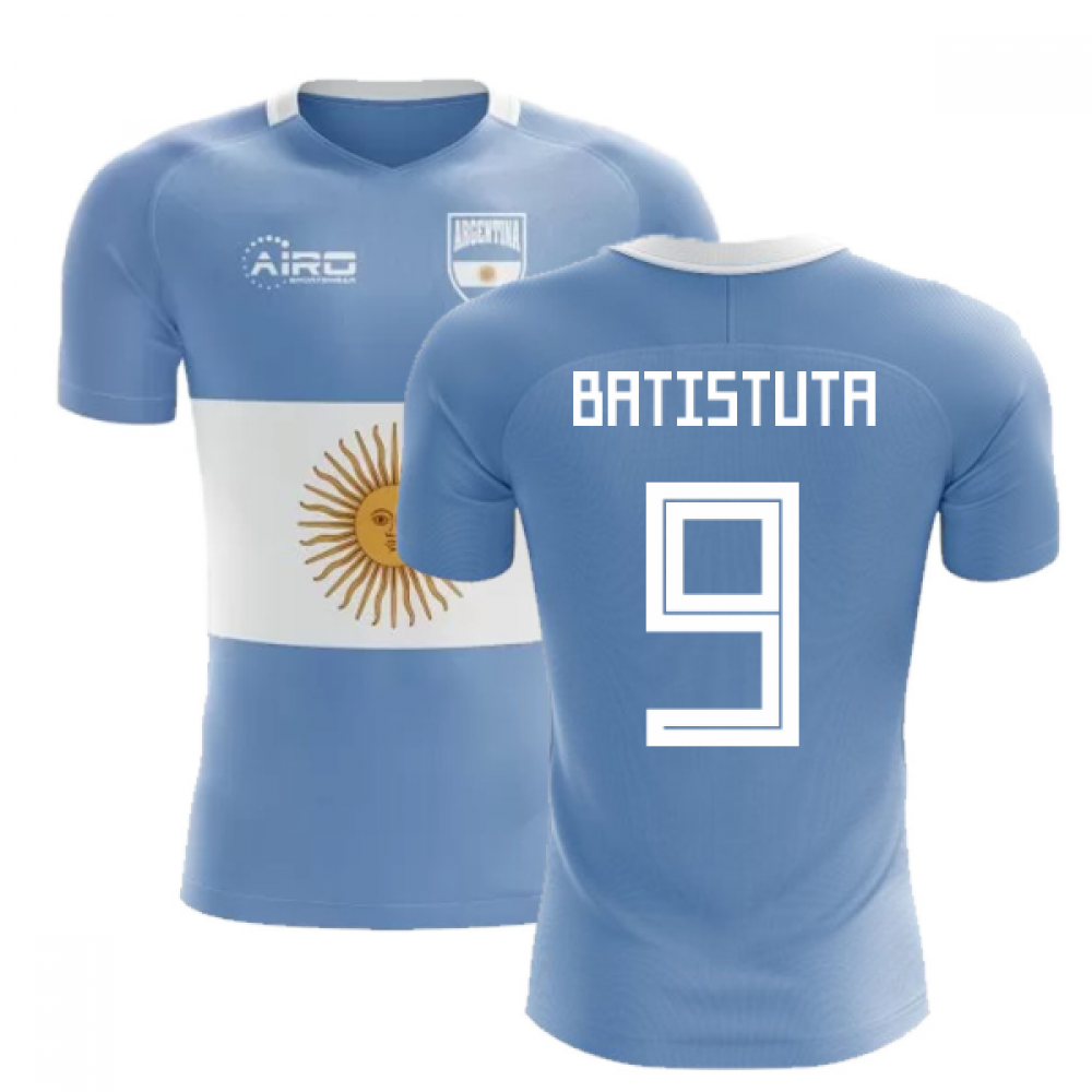 2023-2024 Argentina Flag Concept Football Shirt (Batistuta 9)_0