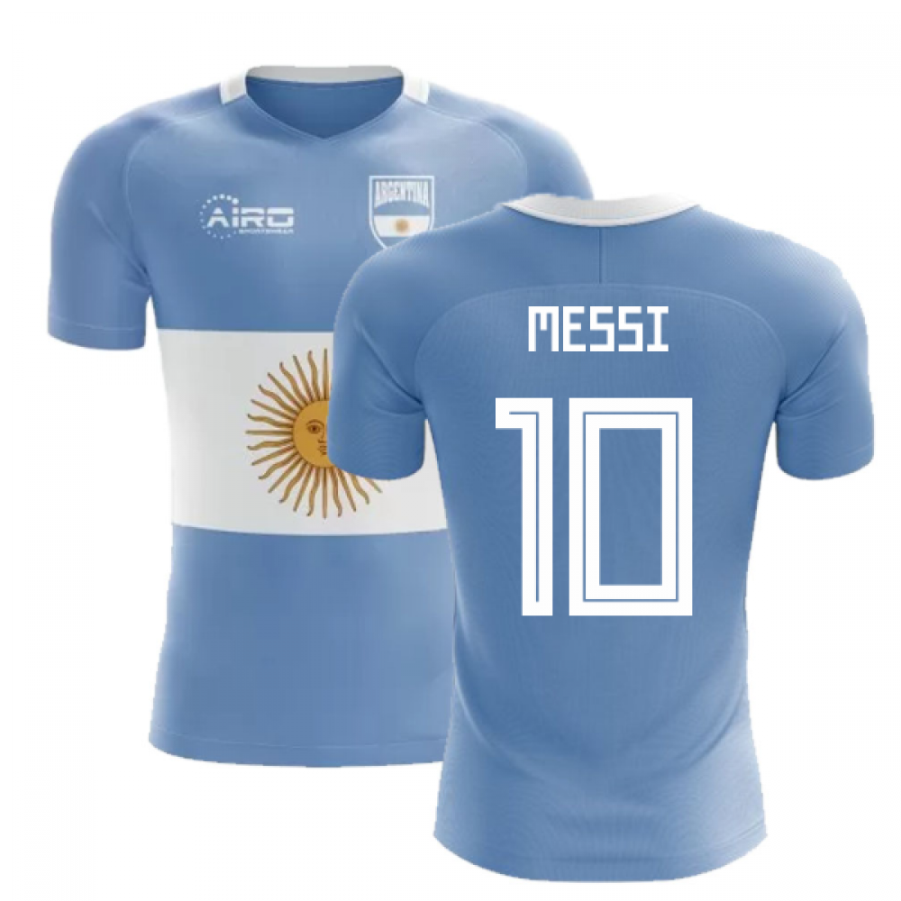 2023-2024 Argentina Flag Concept Football Shirt (Messi 10)_0
