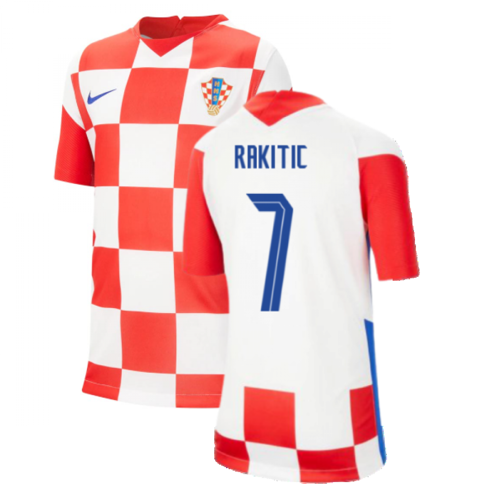 2020-2021 Croatia Home Nike Football Shirt (Kids) (RAKITIC 7)_0