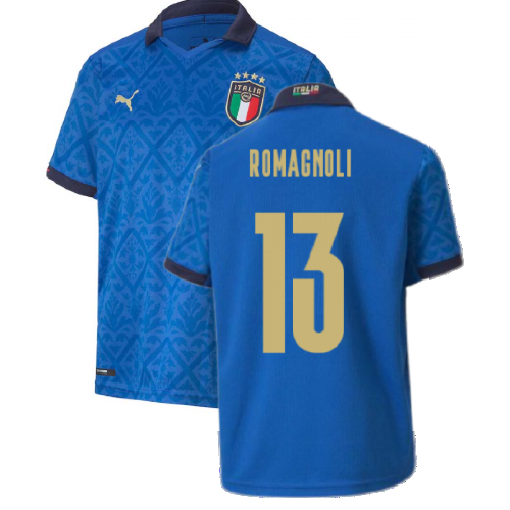 2020-2021 Italy Home Puma Football Shirt (Kids) (ROMAGNOLI 13)_0