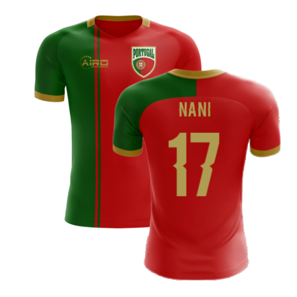 2023-2024 Portugal Flag Home Concept Football Shirt (Nani 17)_0