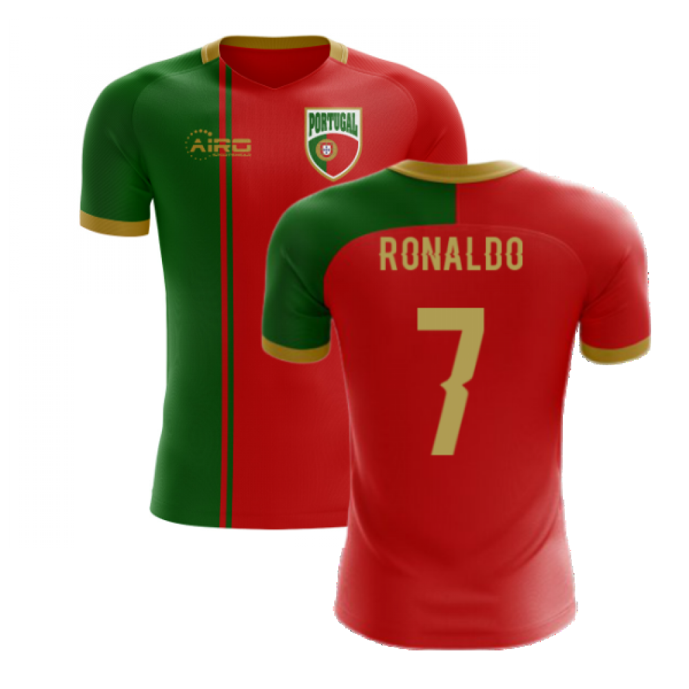 2023-2024 Portugal Flag Home Concept Football Shirt (Ronaldo 7)_0