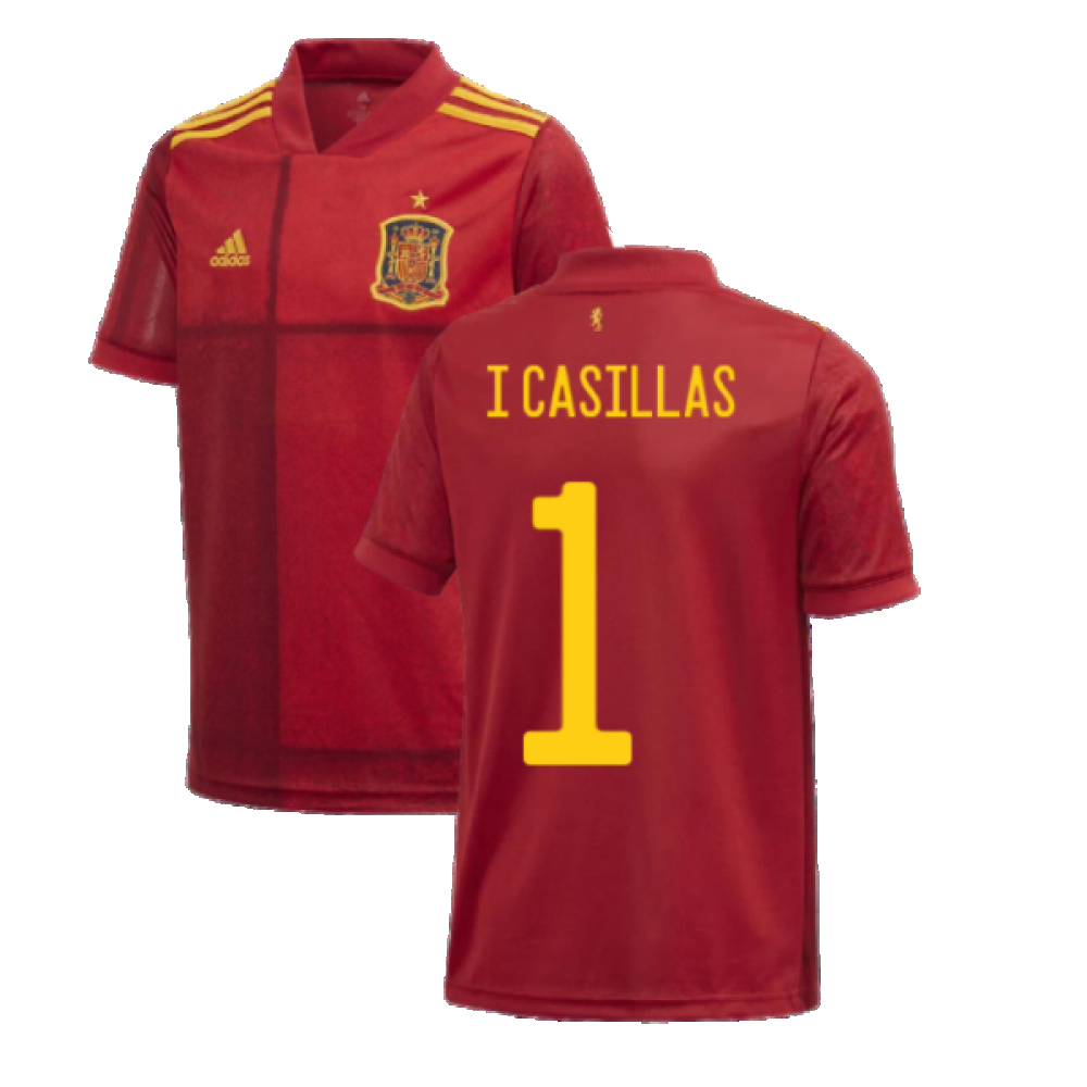 2020-2021 Spain Home Adidas Football Shirt (Kids) (I CASILLAS 1)_0