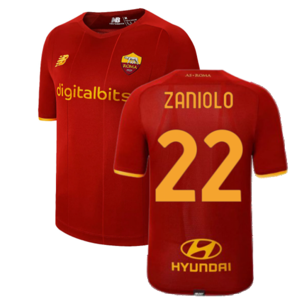 2021-2022 AS Roma Home Shirt (ZANIOLO 22)_0