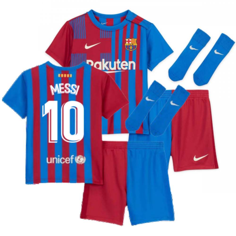 2021-2022 Barcelona Infants Home Kit (MESSI 10)_0