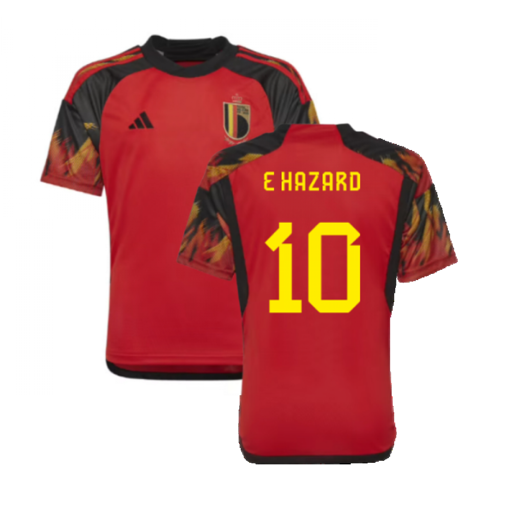 2022-2023 Belgium Home Shirt (Kids) (E Hazard 10)_0