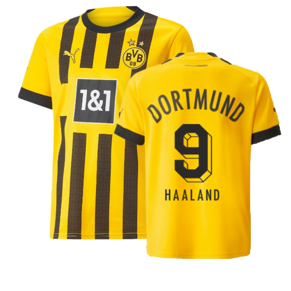 2022-2023 Borussia Dortmund Home Shirt (Kids) (HAALAND 9)_0