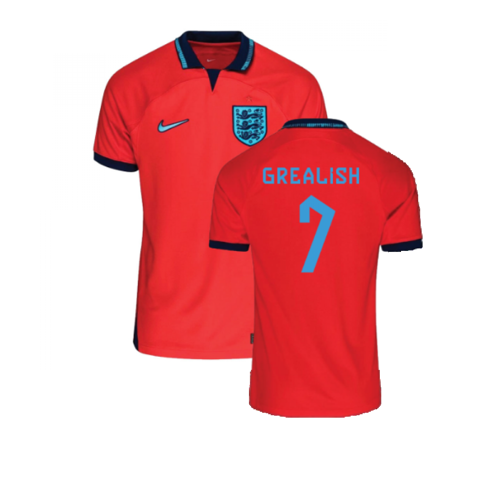 2022-2023 England Away Shirt (Kids) (Grealish 7)_0