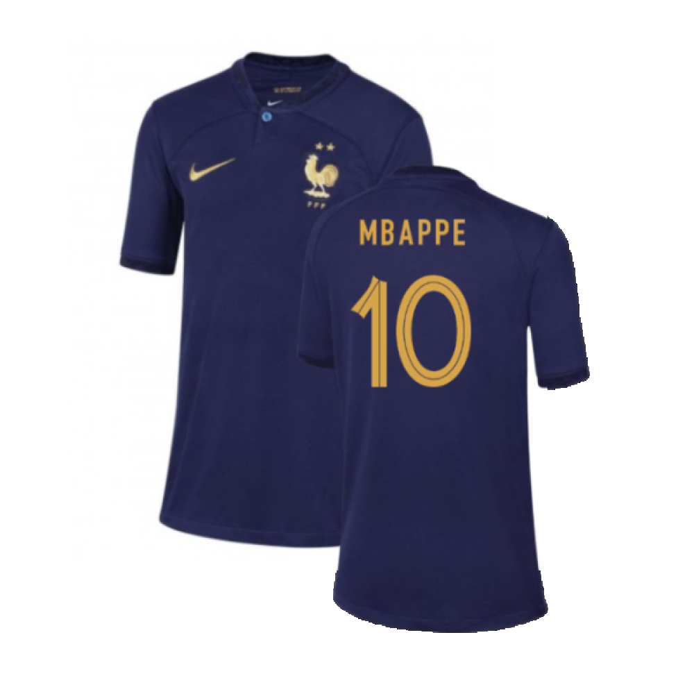 2022-2023 France Home Shirt - Kids (Mbappe 10)_0