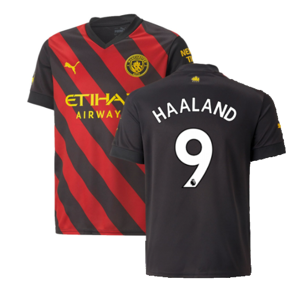 2022-2023 Man City Away Shirt (Kids) (HAALAND 9)_0