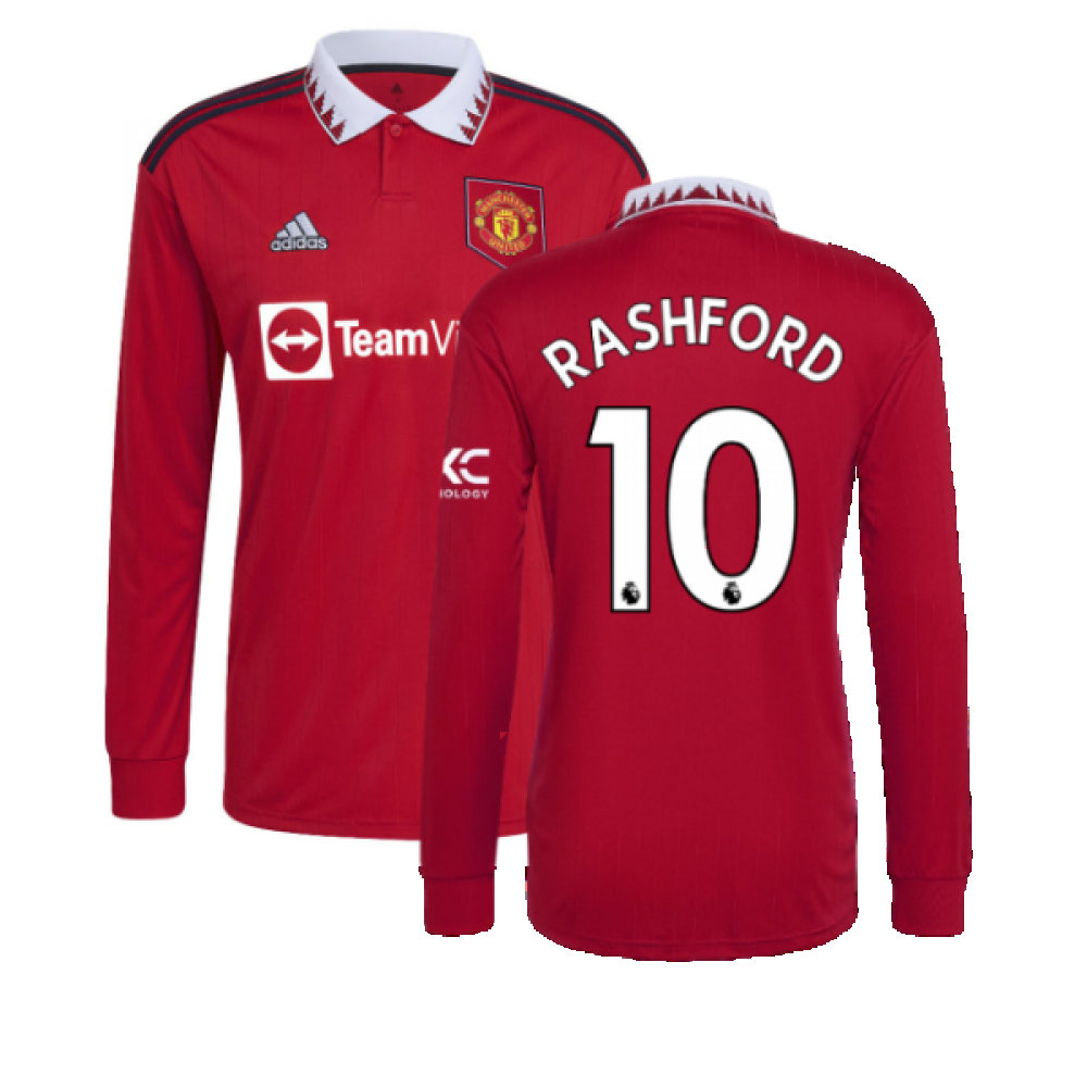 2022-2023 Man Utd Long Sleeve Home Shirt (RASHFORD 10)_0