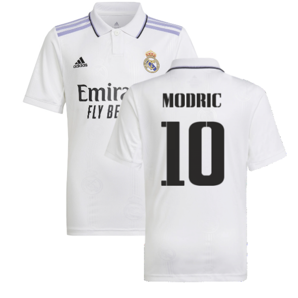 2022-2023 Real Madrid Home Shirt (Kids) (MODRIC 10)_0