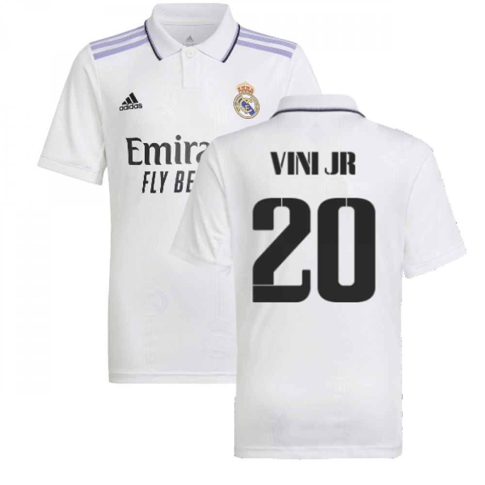 2022-2023 Real Madrid Home Shirt (Kids) (VINI JR 20)_0