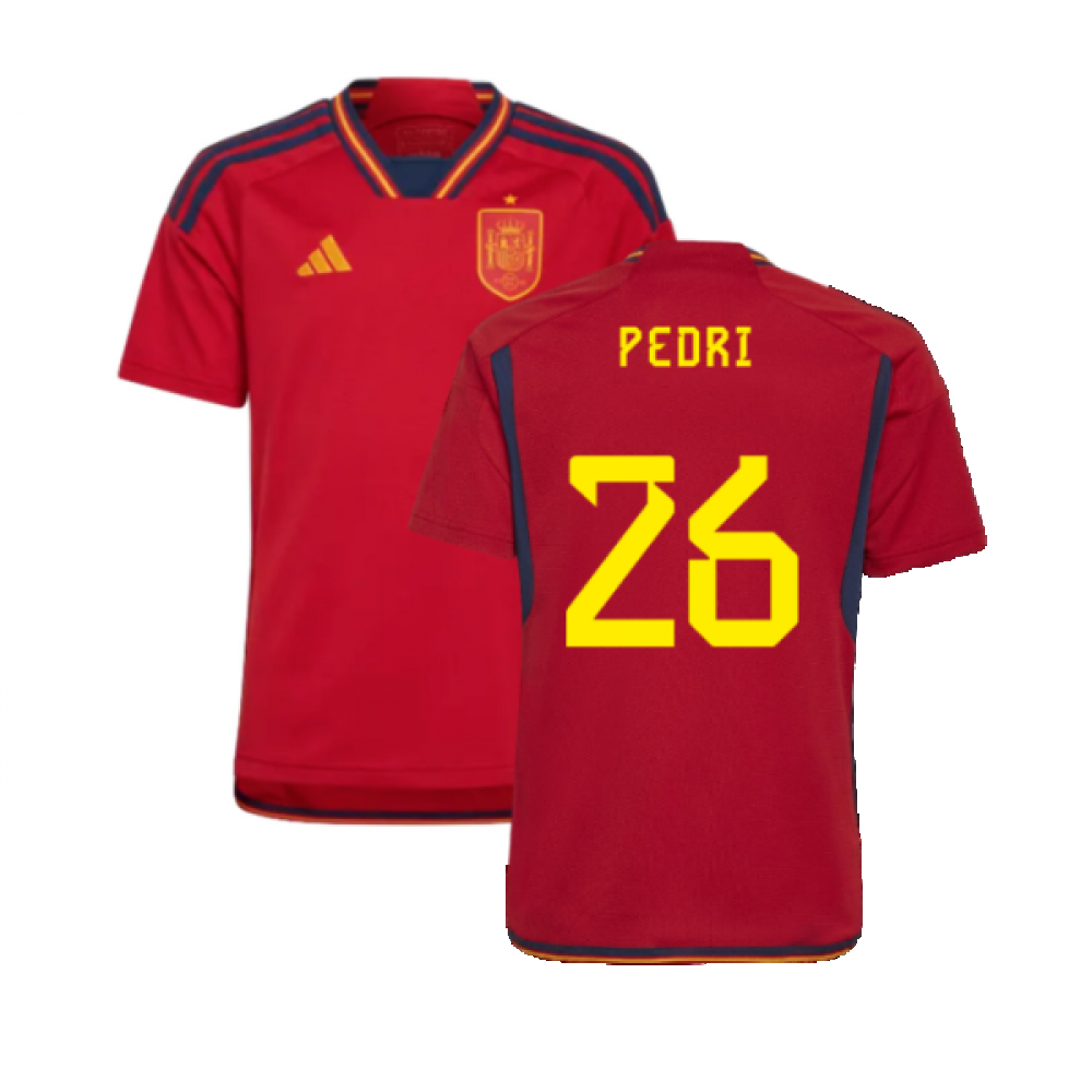 2022-2023 Spain Home Shirt (Kids) (Pedri 26)_0