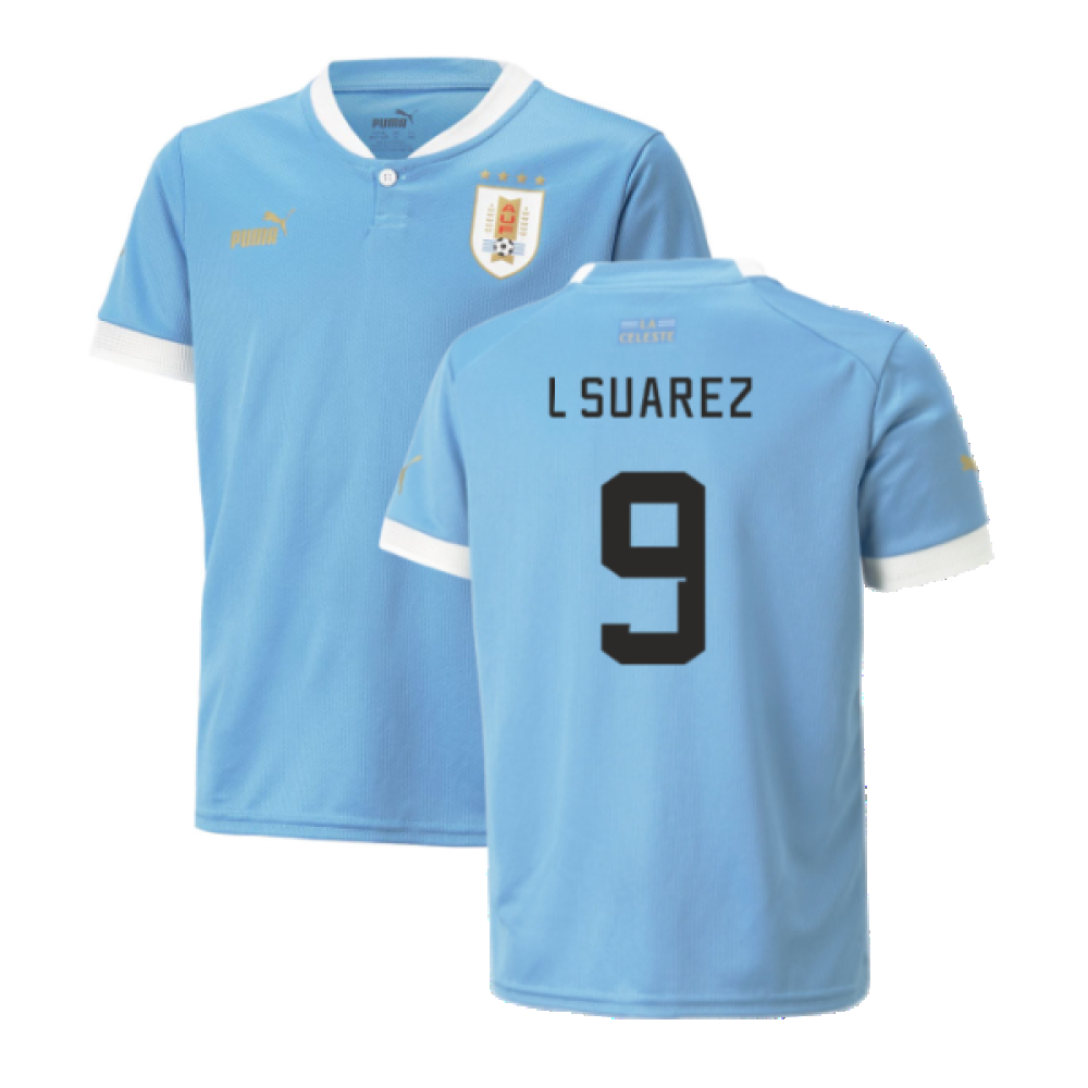 2022-2023 Uruguay Home Shirt (L Suarez 9)_0
