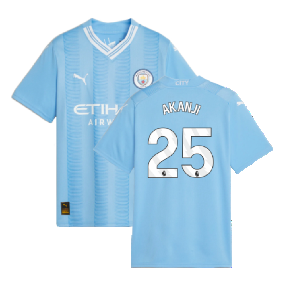 2023-2024 Man City Home Shirt (Kids) (AKANJI 25)_0