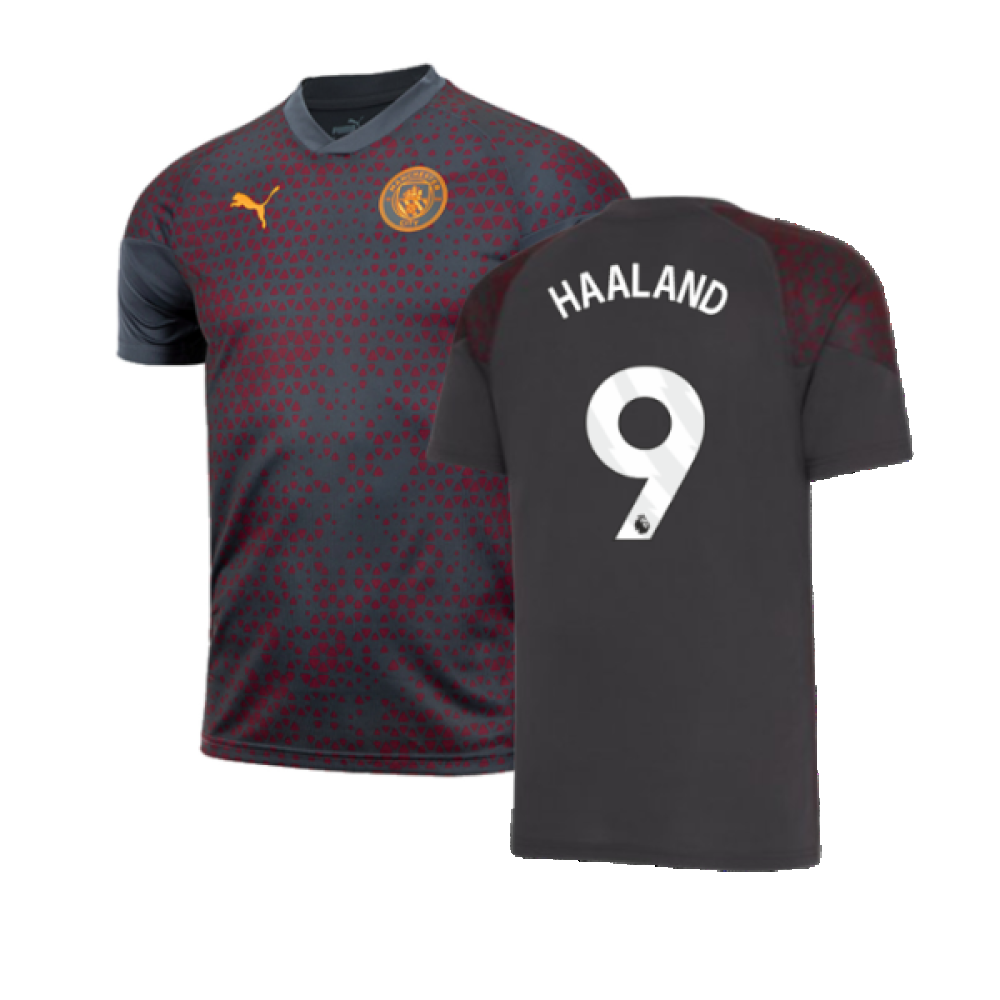 2023-2024 Man City Training Jersey (Strong Grey) (HAALAND 9)_0