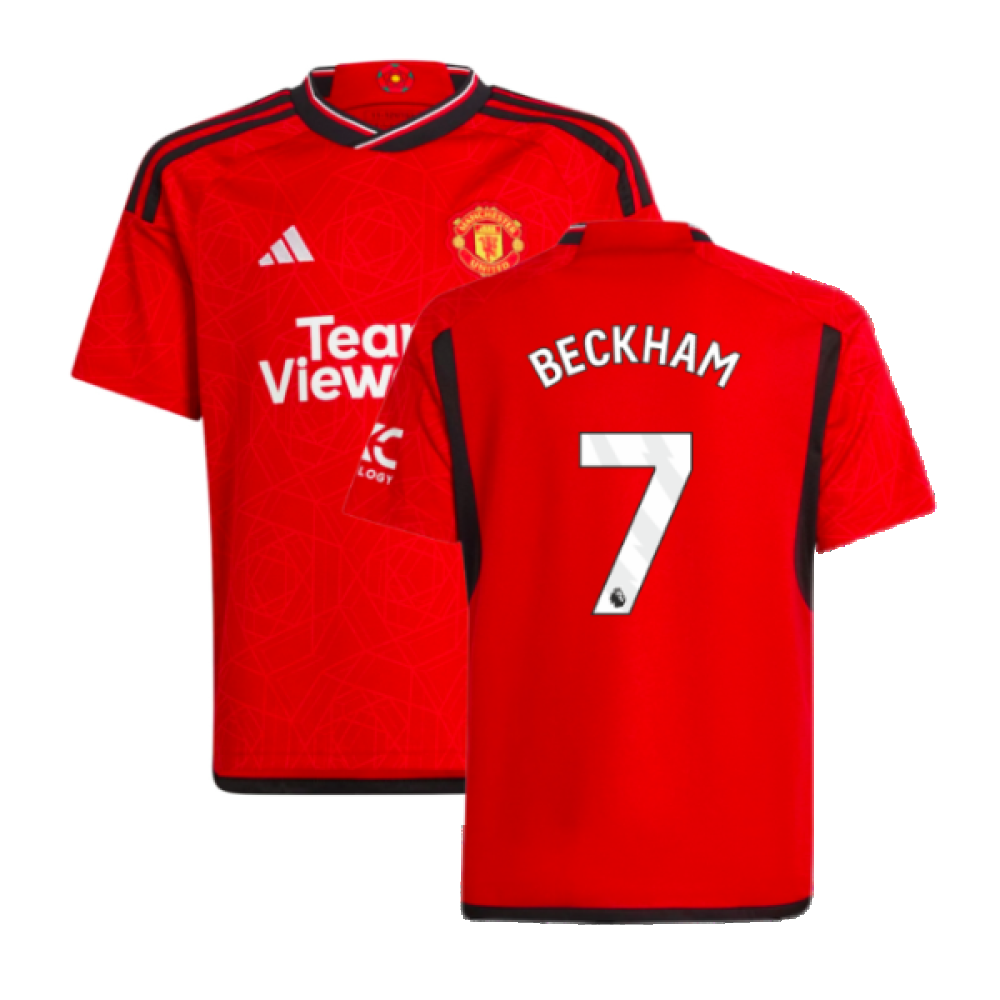 2023-2024 Man Utd Home Shirt (Kids) (Beckham 7)_0
