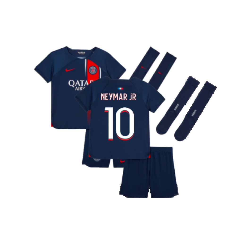 2023-2024 PSG Home Mini-Kit (Neymar JR 10) 2023-2024 PSG Home Mini-Kit (Neymar JR 10)