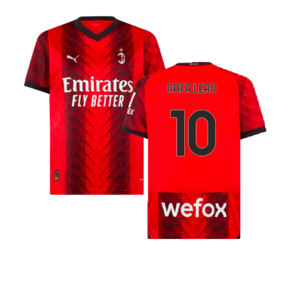 2023-2024 AC Milan Home Shirt (Rafa Leao 10)_0