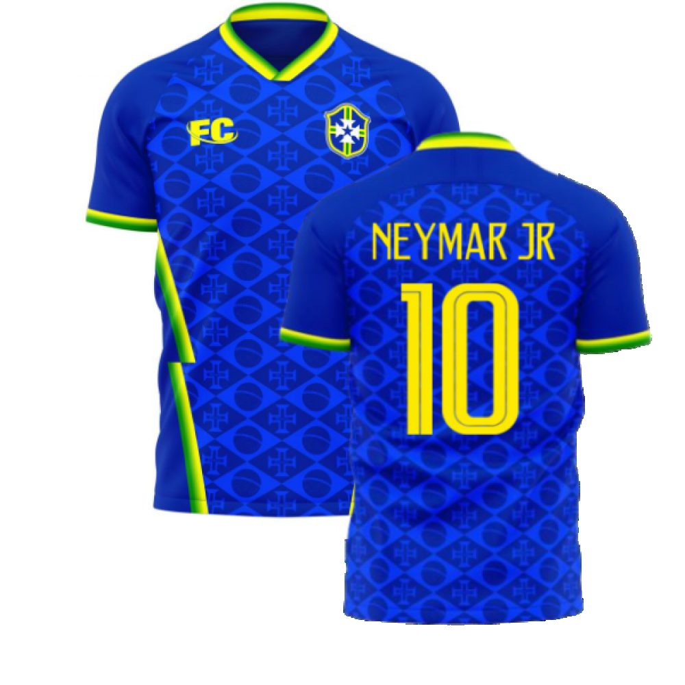 Brazil 2021-2022 Away Concept Football Kit (Fans Culture) (NEYMAR JR 10)_0
