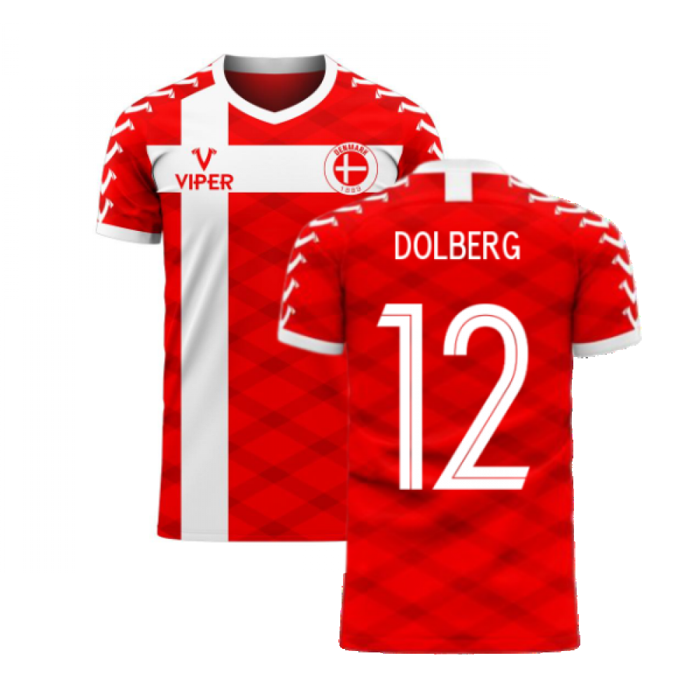Denmark 2023-2024 Home Concept Football Kit (Viper) (DOLBERG 12)_0