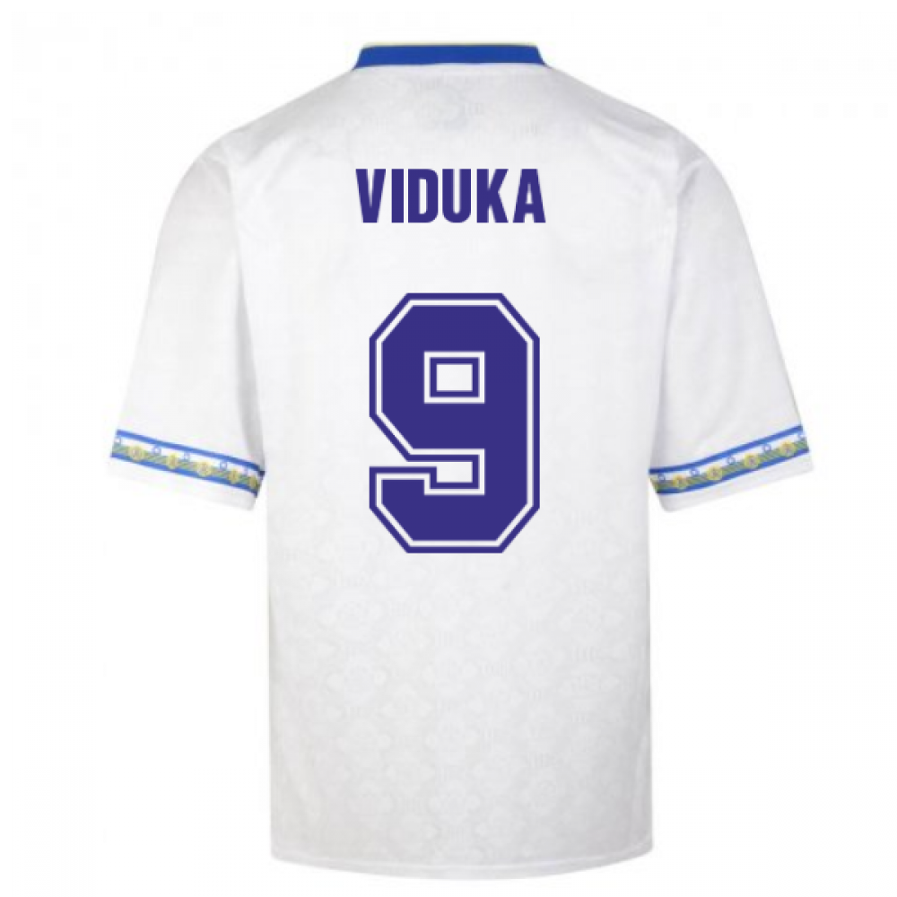 Score Draw Leeds United 1993 Admiral Retro Football Shirt (VIDUKA 9)_0