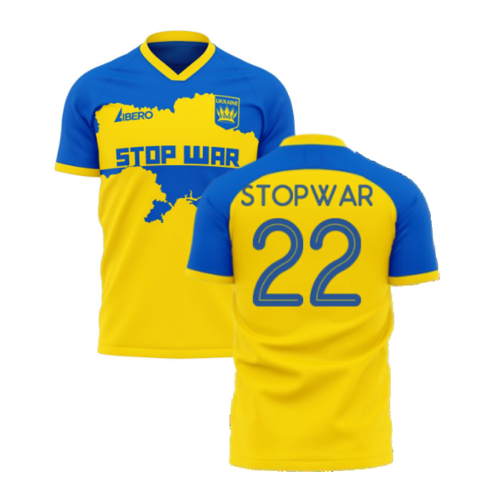 Ukraine Stop War Concept Football Kit (Libero) - Yellow (STOP WAR 22)_0