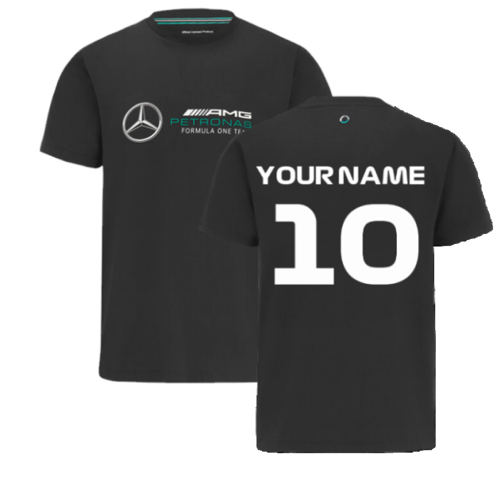 2022 Mercedes Large Logo Tee (Black) - Kids (Your Name)_0