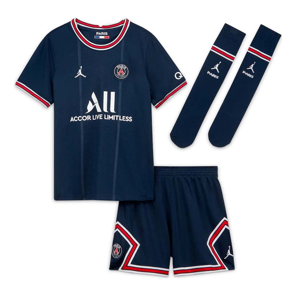 PSG 2021-2022 Little Boys Home Kit_0