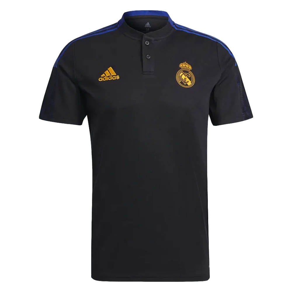 Real Madrid 2021-2022 Polo Shirt (Black)_0